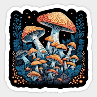 Mushroom Magic Kaleidoscope Wonder Sticker